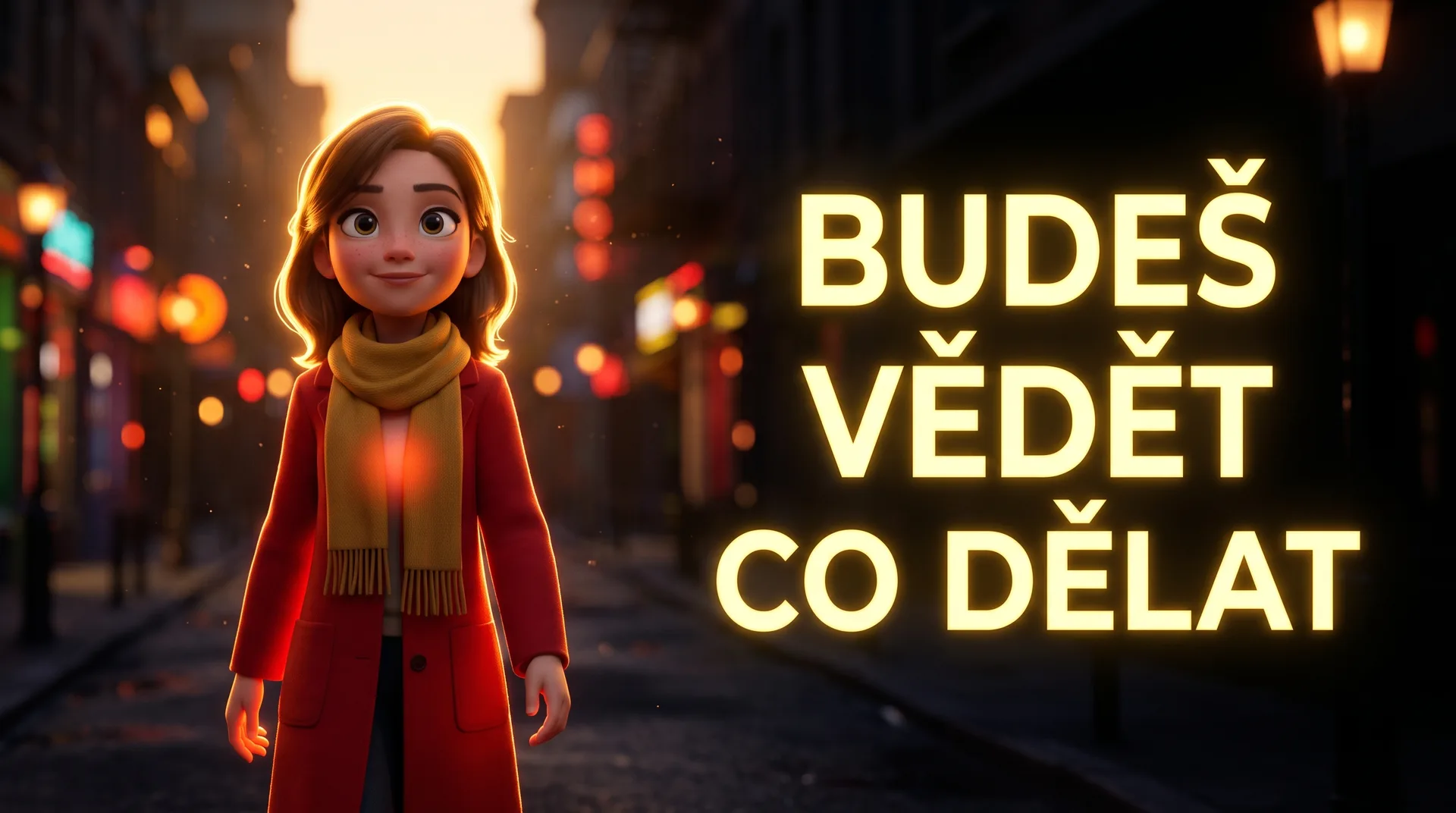 jde dál — klidná a v pohybu